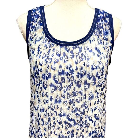 Max Studio Electric Pleated Floral Shift Dress Sz S NWT - Picture 4 of 15